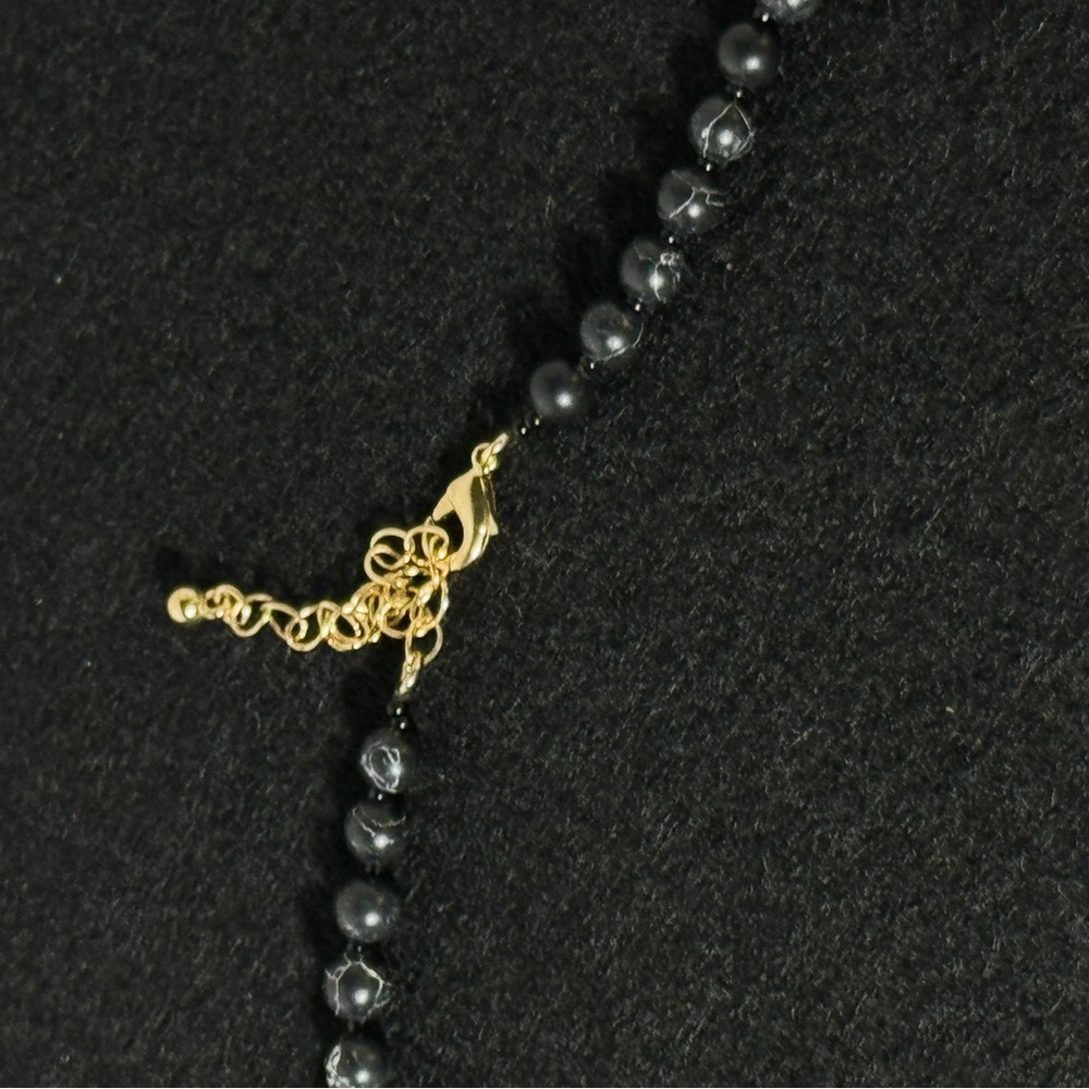 Sophisticated Black Beaded Necklace - Picture 2 of 4